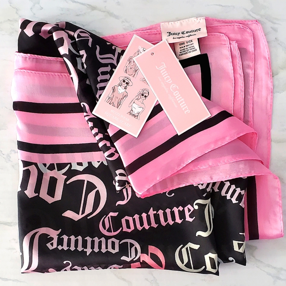 Juicy Couture Silky Square Scarf NWT